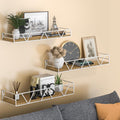 Farmhouse Wood Floating Wall Shelves Set of 3